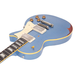 Custom Shop Core Collection H-150 Electric Guitar, Sky Blue over Dark Cherry Sunburst, Artisan Aged