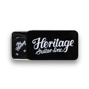 Celluloid Black Vintage Guitar Pick, Medium, 12-Pick Tin