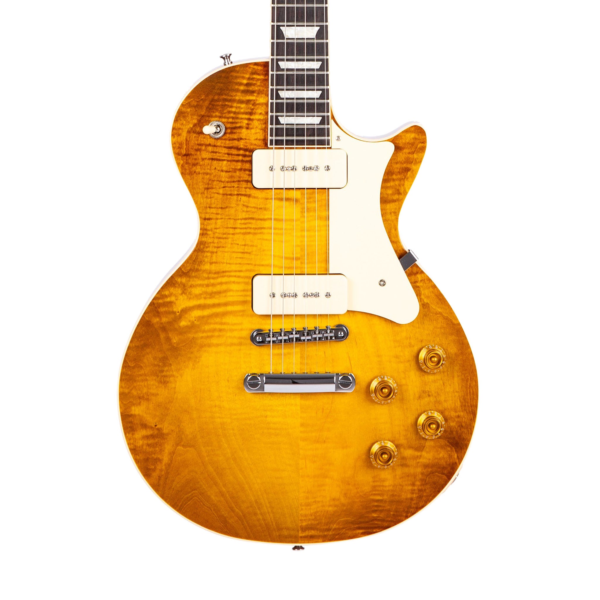 ギター Heritage H-150 Dirty Lemon Burst Standard II Collection H-150 P90 Electric Guitar with Case, Dirty