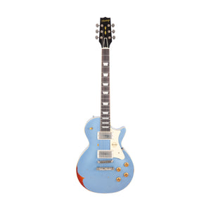 Custom Shop Core Collection H-150 Electric Guitar, Sky Blue over Dark Cherry Sunburst, Artisan Aged