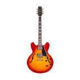 Custom Shop Core Collection H-535 Electric Guitar with Case, Dark Cherry Sunburst, Artisan Aged