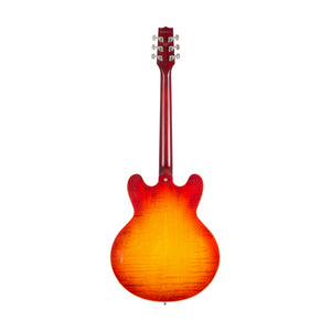 Custom Shop Core Collection H-535 Electric Guitar with Case, Dark Cherry Sunburst, Artisan Aged
