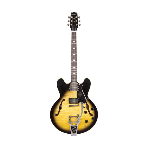 Custom Shop Factory Special H-535 with 60s Neck Electric Guitar with Case, Sepia Burst, Bigsby
