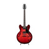 Ascent+ Collection H-535 Electric Guitar, Scarlet Red Burst